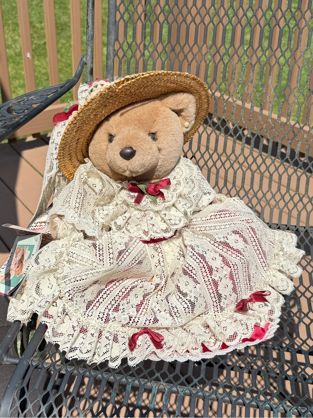 Vintage Bearly People Teddy Bear Victorian Elegance Romance